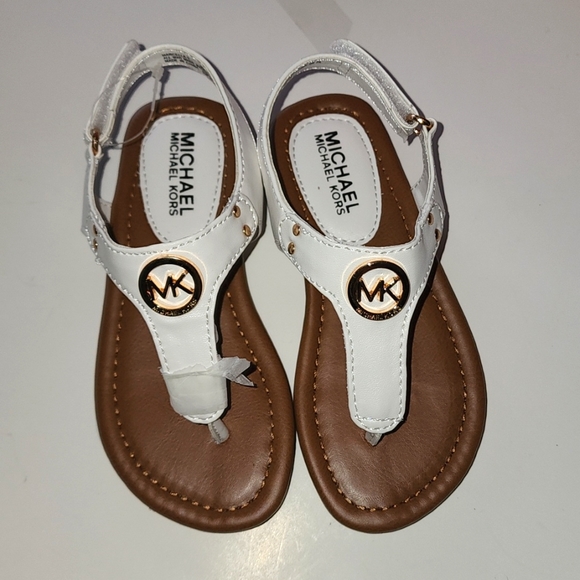 Michael Kors marcella-t toddler girls white sandles size 8 - Picture 1 of 3